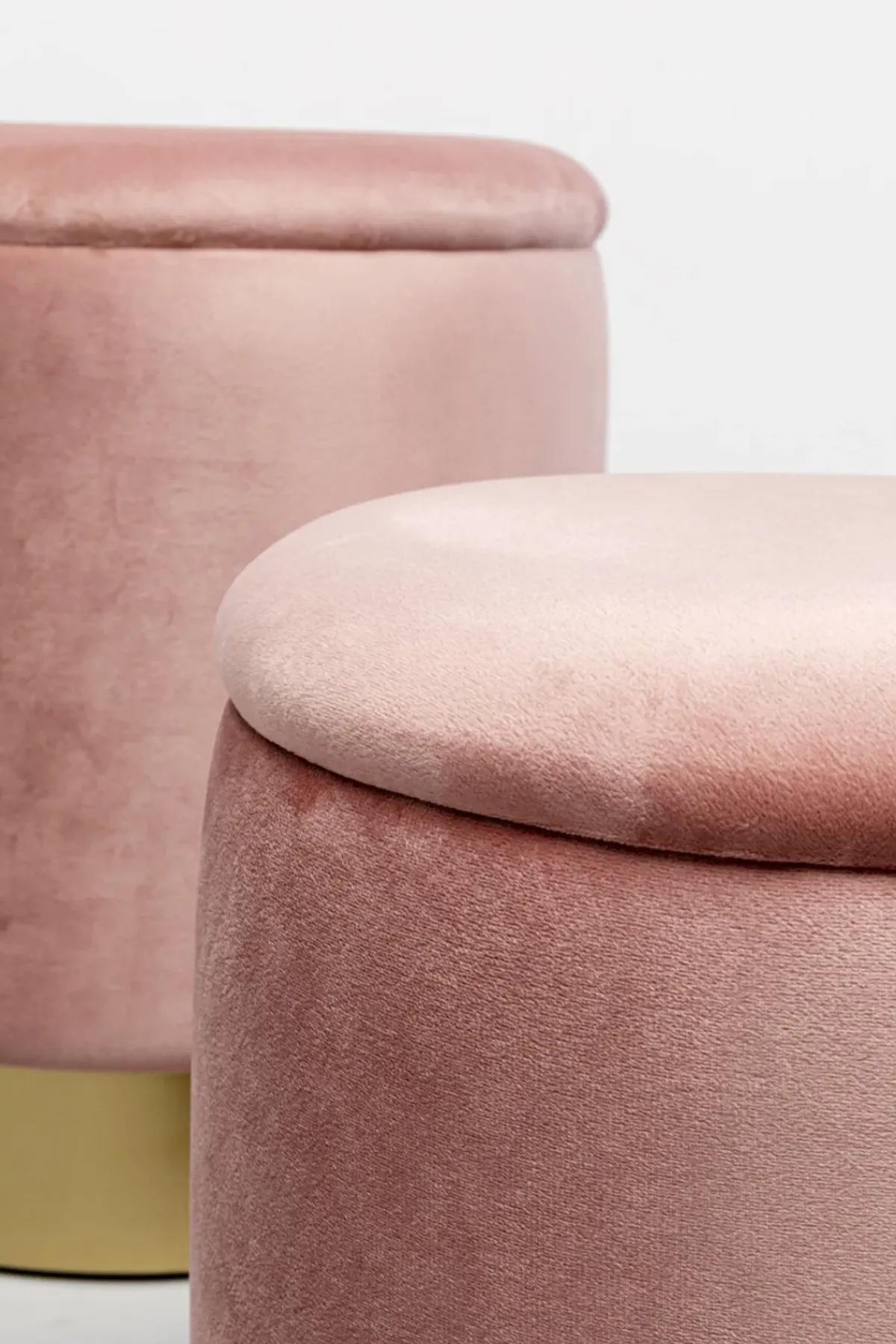 KARE24.se Sittpuff Med Förvaring Cherry - Rosa/Mässing (2/Set) - KARE Design Sale