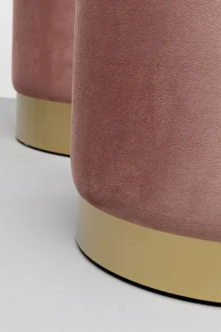 KARE24.se Sittpuff Med Förvaring Cherry - Rosa/Mässing (2/Set) - KARE Design Sale