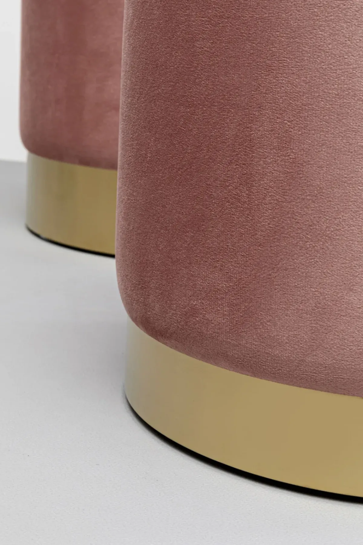 KARE24.se Sittpuff Med Förvaring Cherry - Rosa/Mässing (2/Set) - KARE Design Sale