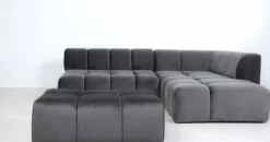 KARE24.se Sittpuff - Modul Belami - Grå sammet - KARE Design