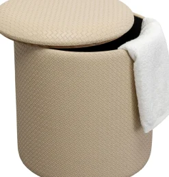 KARE24.se Sittpuff Venezia Storage - Flätad Beige, Ø40cm - KARE Design Hot