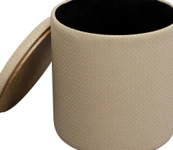 KARE24.se Sittpuff Venezia Storage - Flätad Beige, Ø40cm - KARE Design Hot