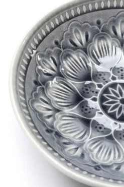 KARE24.se Skål Sicilia Mandala - Grå Keramik, Ø18cm - KARE Design New