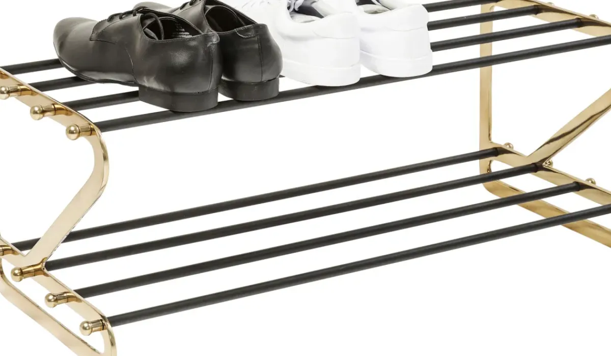 KARE24.se Skohylla Walk - Skoställ i Mässing/Svart, 2 Hyllor - KARE Design Sale