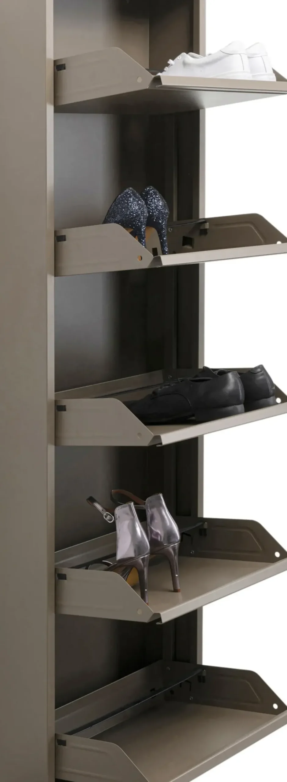 KARE24.se Skoskåp Caruso - Taupe, 170x50cm - 5 Lådor - KARE Design Best