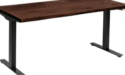 KARE24.se Skrivbord Harmony - Mörkt Trä/Svart - Höj/Sänkbart, 160cm - KARE Design Online