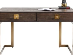 KARE24.se Skrivbord Osaka - Mörkt Trä/Borstad Mässing, 138cm - KARE Design Sale