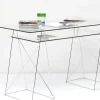 KARE24.se Skrivbord Polar - Glas/Krom, 135cm - KARE Design