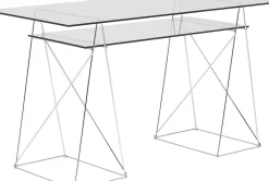 KARE24.se Skrivbord Polar - Glas/Krom, 135cm - KARE Design