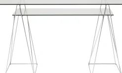 KARE24.se Skrivbord Polar - Glas/Krom, 135cm - KARE Design