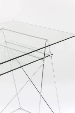 KARE24.se Skrivbord Polar - Glas/Krom, 135cm - KARE Design