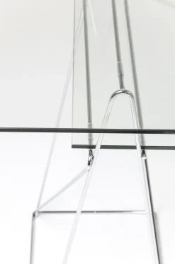 KARE24.se Skrivbord Polar - Glas/Krom, 135cm - KARE Design