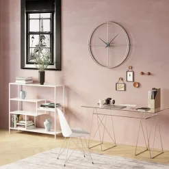 KARE24.se Skrivbord Polar - Glas/Krom, 135cm - KARE Design