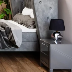 KARE24.se Sängbord Luxury Push - Grå Spegelglas, 2 Lådor - KARE Design Discount