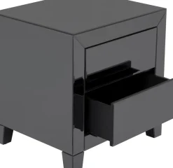 KARE24.se Sängbord Luxury Push - Grå Spegelglas, 2 Lådor - KARE Design Discount
