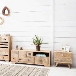 KARE24.se Sängbord Puro - Liten Byrå i Trä med 2 Lådor - KARE Design Best