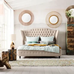 KARE24.se Säng City Spirit Linen Natural 180x200cm - KARE Design Online