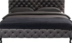 KARE24.se Säng Desire 160x200cm - Grå Sammet - KARE Design Discount