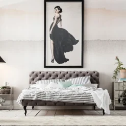 KARE24.se Säng Desire 180x200cm - Grå Sammet - KARE Design Outlet