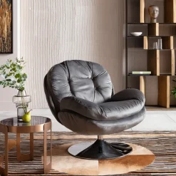 KARE24.se Snurrfåtölj Cosy - Grå Sammet - KARE Design Outlet