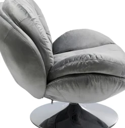 KARE24.se Snurrfåtölj Cosy - Grå Sammet - KARE Design Outlet