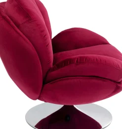 KARE24.se Snurrfåtölj Cosy - Vinröd Sammet - KARE Design Outlet