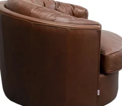 KARE24.se Snurrfåtölj Music Hall - Ljusbrunt Läder - KARE Design Clearance