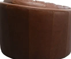 KARE24.se Snurrfåtölj Music Hall - Ljusbrunt Läder - KARE Design Clearance