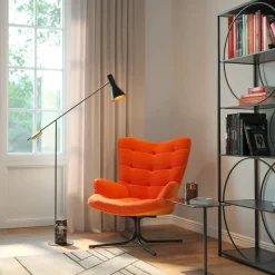 KARE24.se Snurrfåtölj Oscar - Sammet/Orange - KARE Design Discount