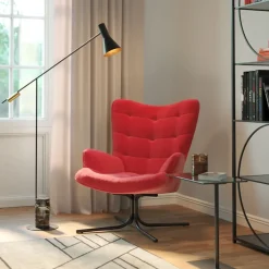 KARE24.se Snurrfåtölj Oscar - Sammet/Röd - KARE Design Best