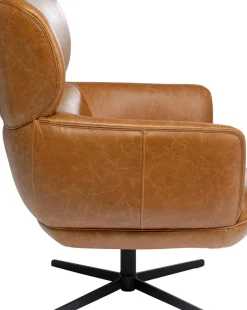 KARE24.se Snurrfåtölj Ottawa - Brun, Läder - KARE Design Sale
