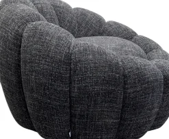 KARE24.se Snurrfåtölj Peppo Bloom - Melange Svart - KARE Design Online