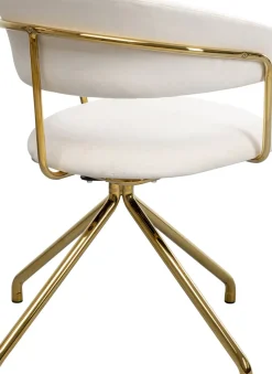 KARE24.se Snurrstol Belle - Sammet Cream - KARE Design Discount