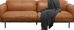 KARE24.se Soffa Calgary Smart - Ljusbrunt Läder, 226cm - KARE Design Clearance