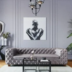 KARE24.se Soffa Desire - Grå Sammet, 3-Sits - KARE Design Clearance