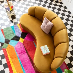 KARE24.se Soffa Dschinn - Bärnsten Sammet, 3-Sits - KARE Design Best