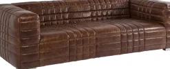 KARE24.se Soffa Square Dance - Brun Läder, 3-Sits - KARE Design Sale