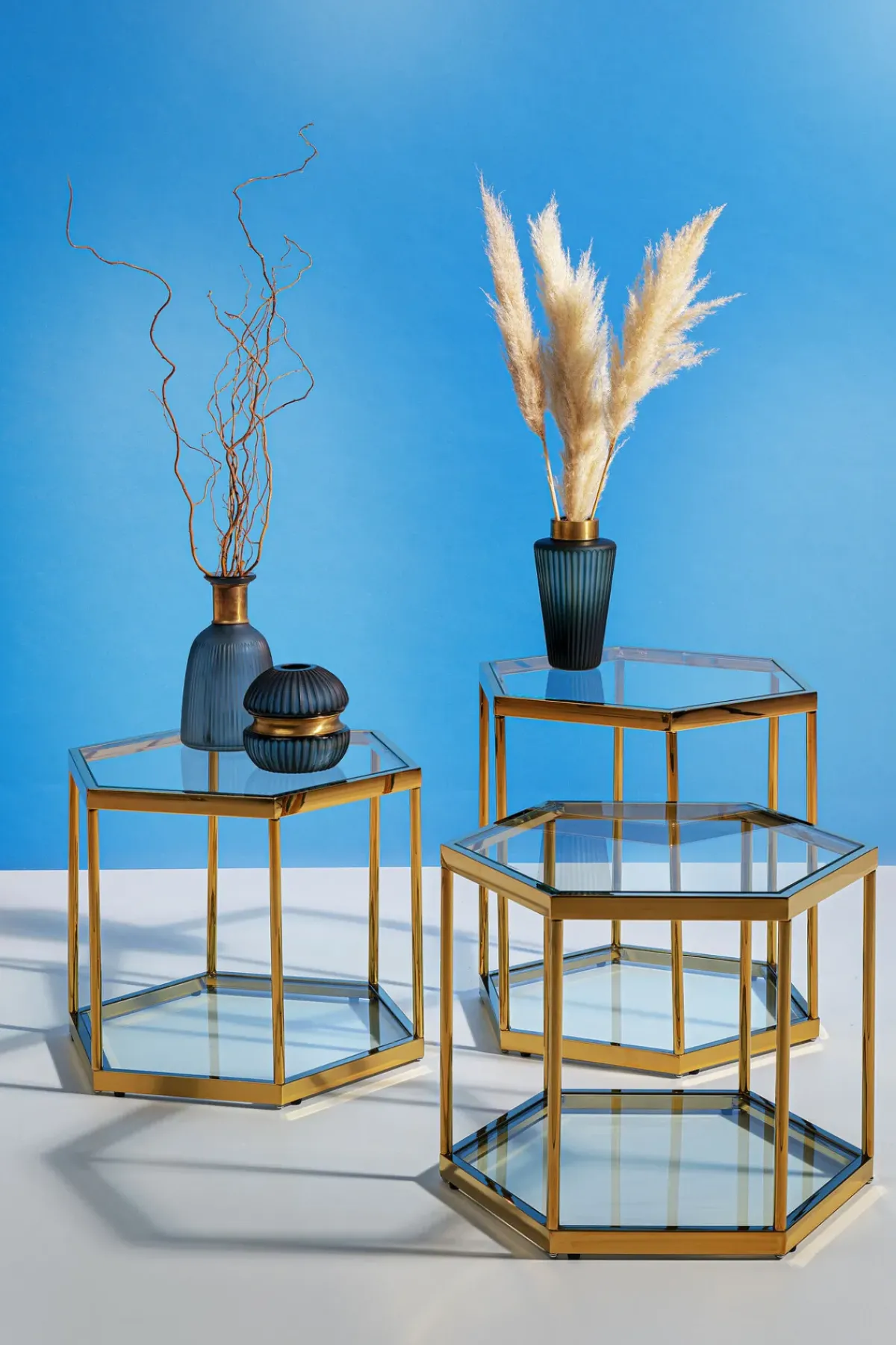 KARE24.se Soffbord Comb - Guld/Glas, 45cm - KARE Design Outlet