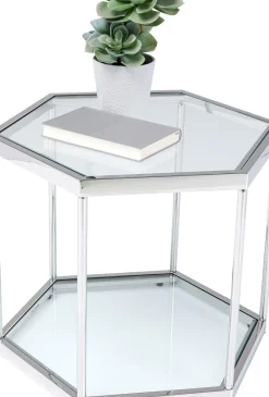KARE24.se Soffbord Comb - Silver/Glas, 45cm - KARE Design