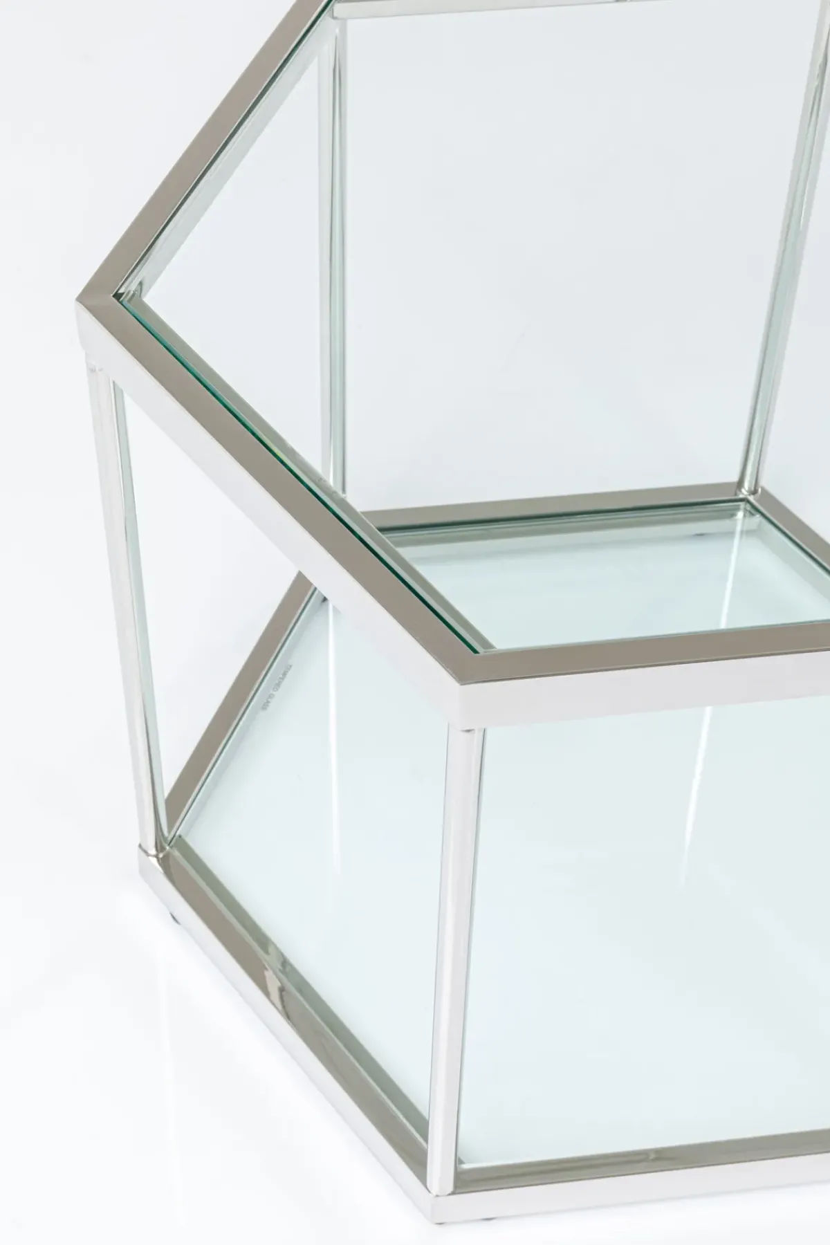 KARE24.se Soffbord Comb - Silver/Glas, 45cm - KARE Design
