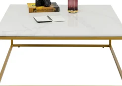 KARE24.se Soffbord Key West - Vit Marmor/Guld, 90x90cm - KARE Design Hot