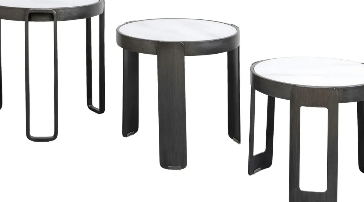 KARE24.se Soffbord Perelli - Set med 3 Sidobord - Svart - KARE Design New