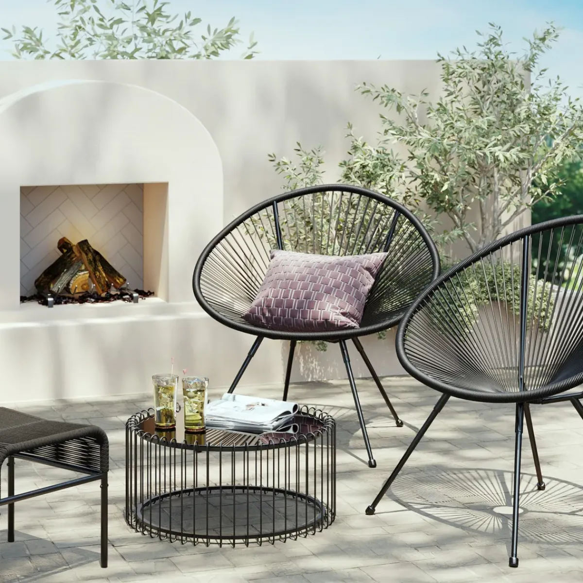 KARE24.se Soffbord Wire Live Rund - Svart/Glas, Ø60cm - KARE Design Hot