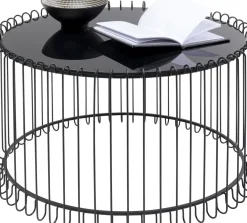 KARE24.se Soffbord Wire Live Rund - Svart/Glas, Ø60cm - KARE Design Hot