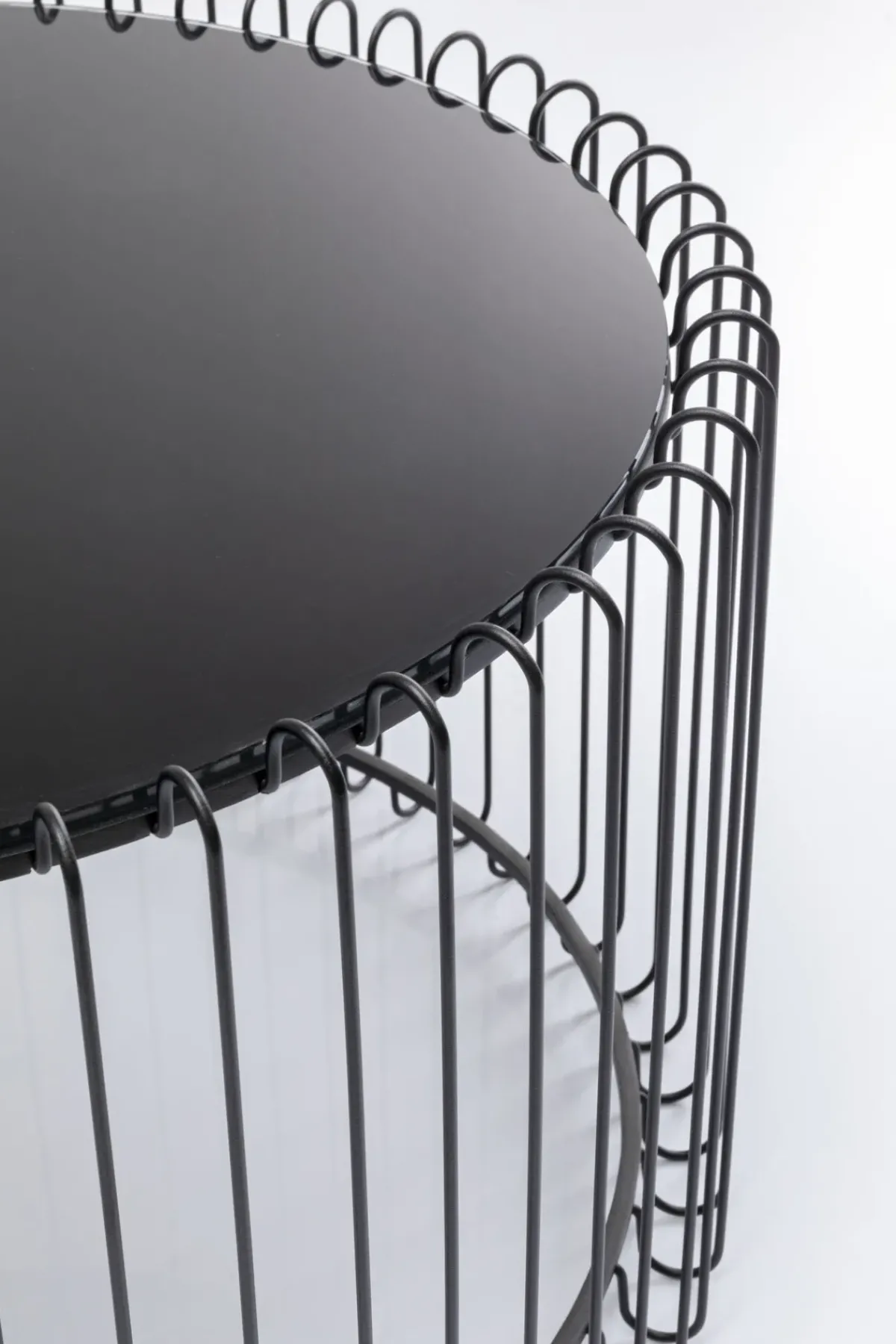 KARE24.se Soffbord Wire Live Rund - Svart/Glas, Ø60cm - KARE Design Hot