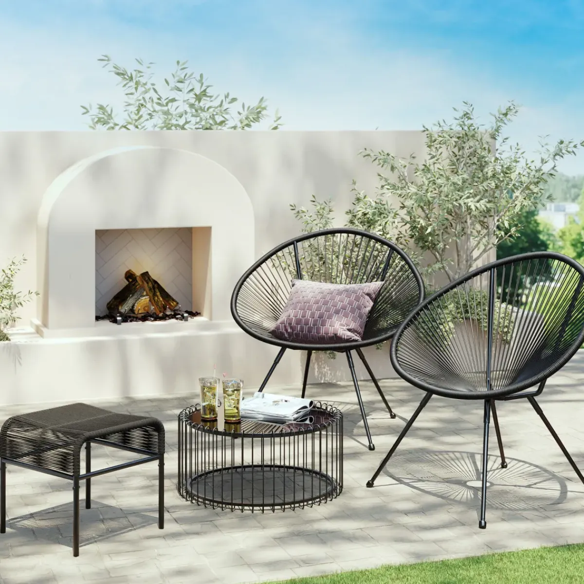 KARE24.se Soffbord Wire Live Rund - Svart/Glas, Ø60cm - KARE Design Hot