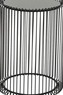KARE24.se Soffbord Wire Rund - Set med 2 Svarta Sidobord/Svart Glas, Ø44/32,5cm - KARE Design Best
