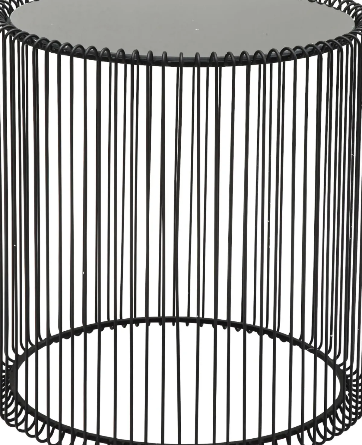 KARE24.se Soffbord Wire Rund - Set med 2 Svarta Sidobord/Svart Glas, Ø44/32,5cm - KARE Design Best