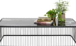 KARE24.se Soffbord Wire - Svart/Marmorimitation, 145x70cm - KARE Design