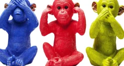 KARE24.se Sparbössa Monkey Mizaru Blå - KARE Design Clearance